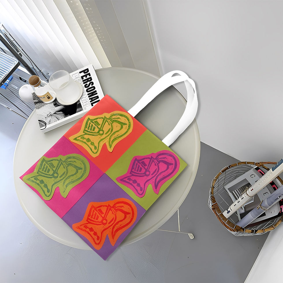 Thumbnail: Canvas Tote Bag Knight by Damiano