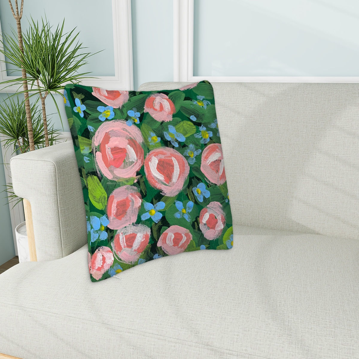 Plush Throw Pillow Covers (Doublesided Design) Constance