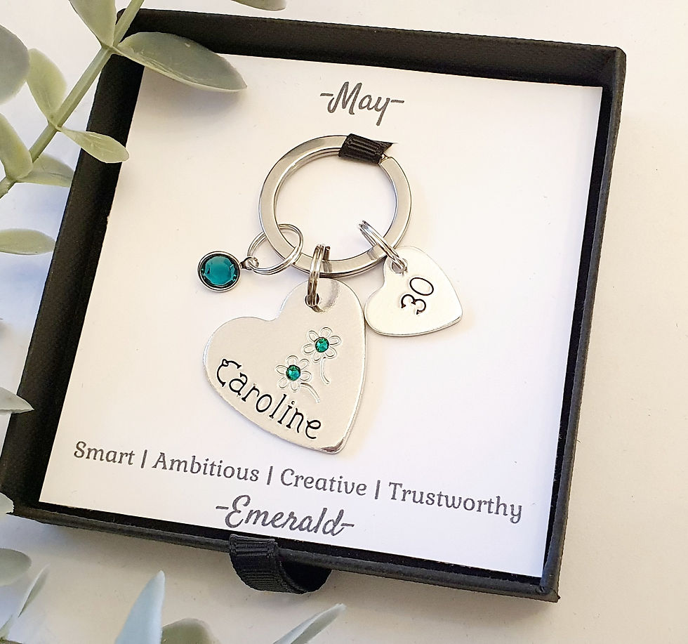Thumbnail: Birthstone Keyring with Age Tag