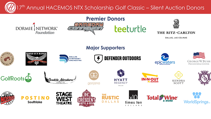 2026 HACEMOS NTX Golf Classic Silent Auction Donors_20260615_1.png