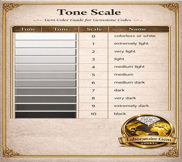 Gemstone Tone Grading based on international standards