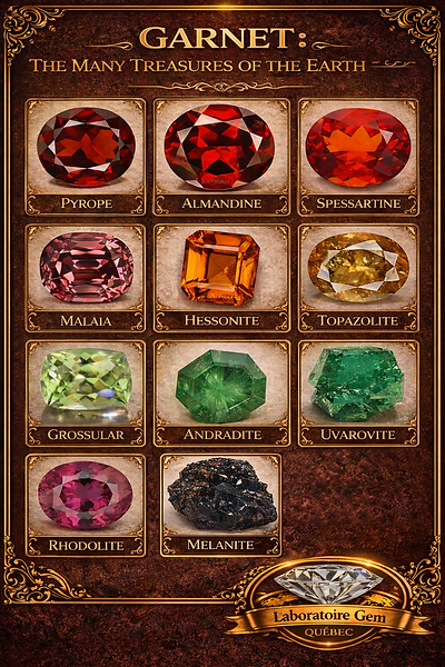 The different types of garnet Quebec Gem Laboratory