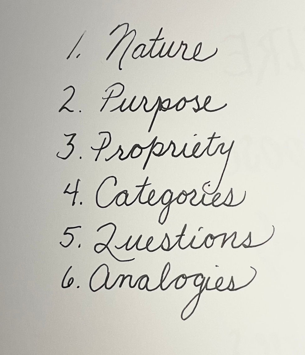 List of Helpful Categories