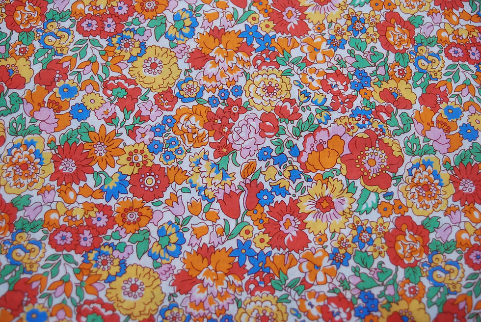 Miniature : Coton Liberty Tana Lawn Nell Annie orangé - 2,69€ les 10cm