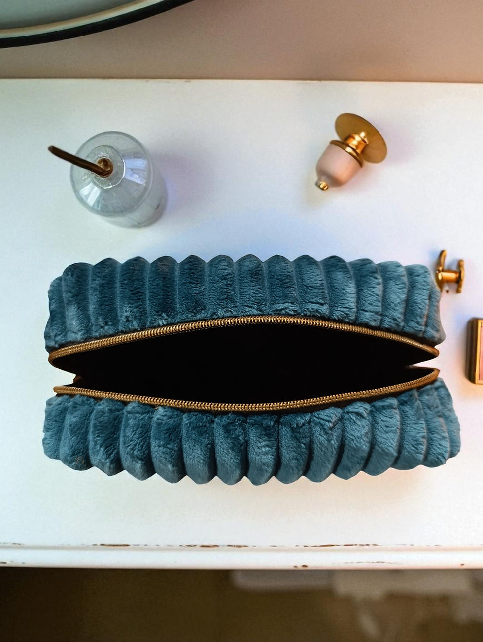 Miniature : Trousse Velours Grosse Côtes Canard