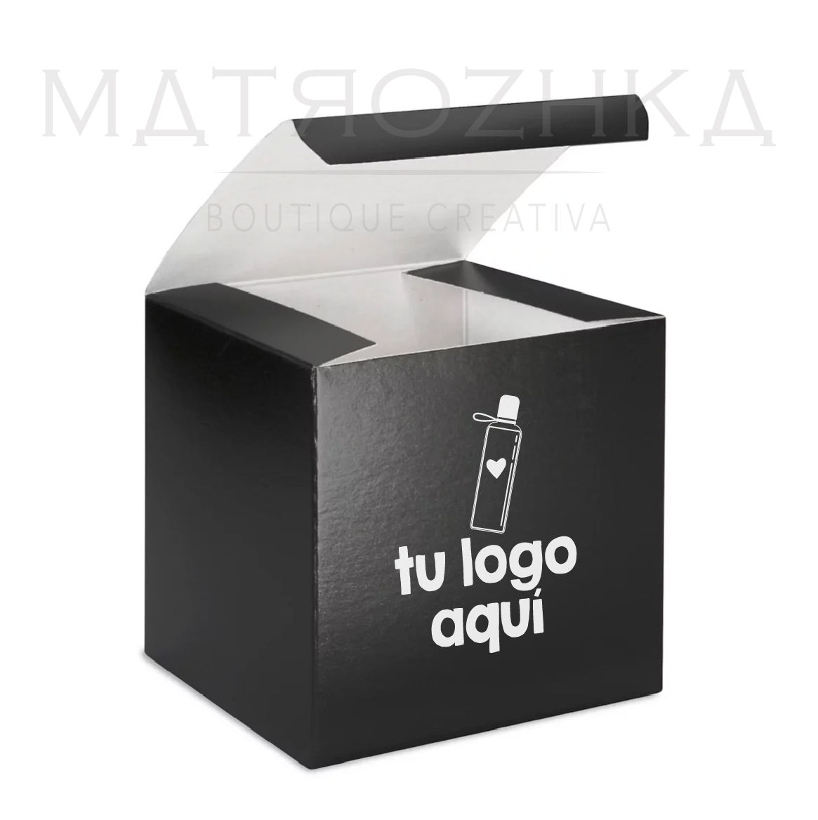 Cajas Negras Brillosas de 5 x 5 x 5"