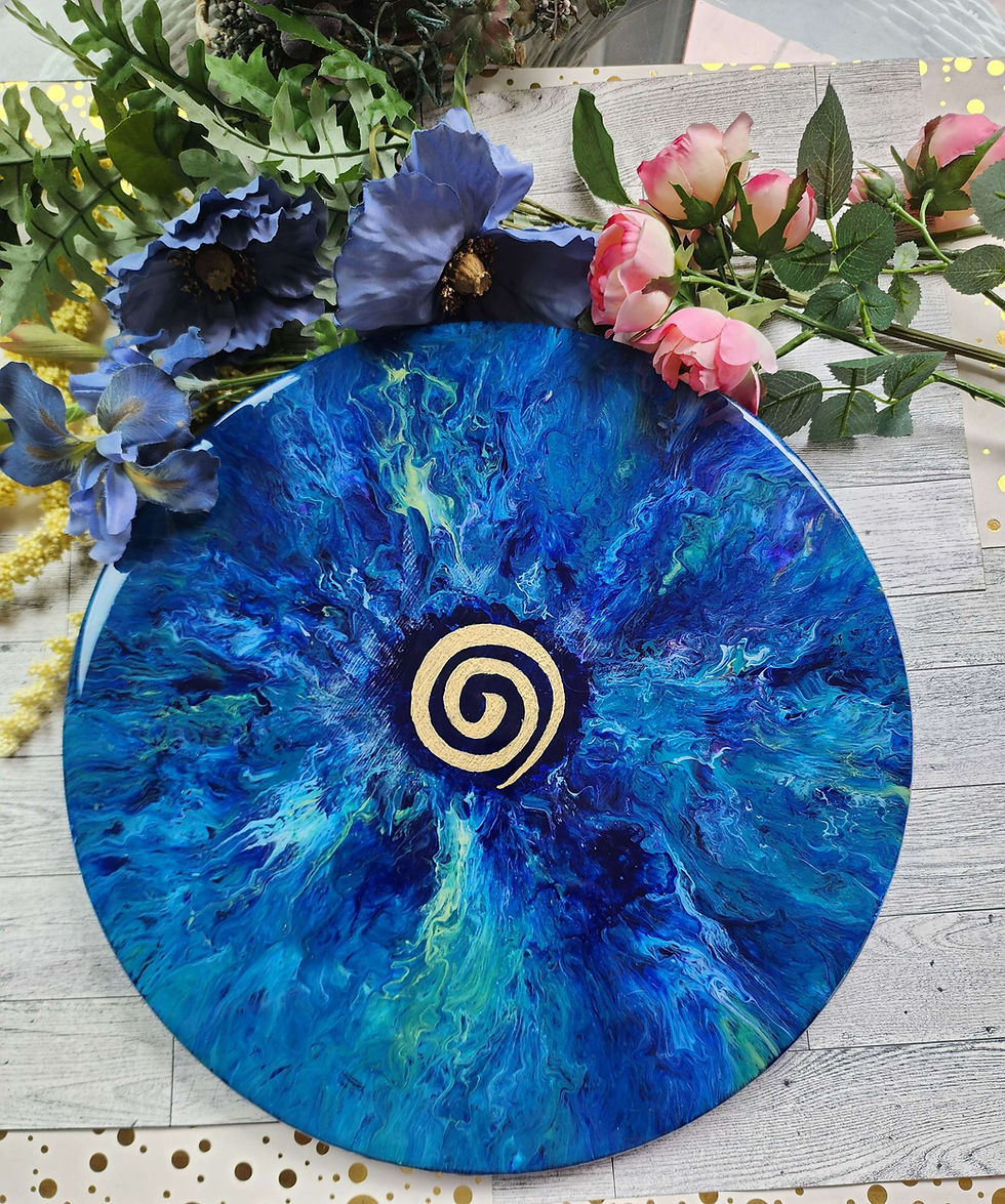 "Mezmerize" Lazy Susan/Wall Art. SOLD