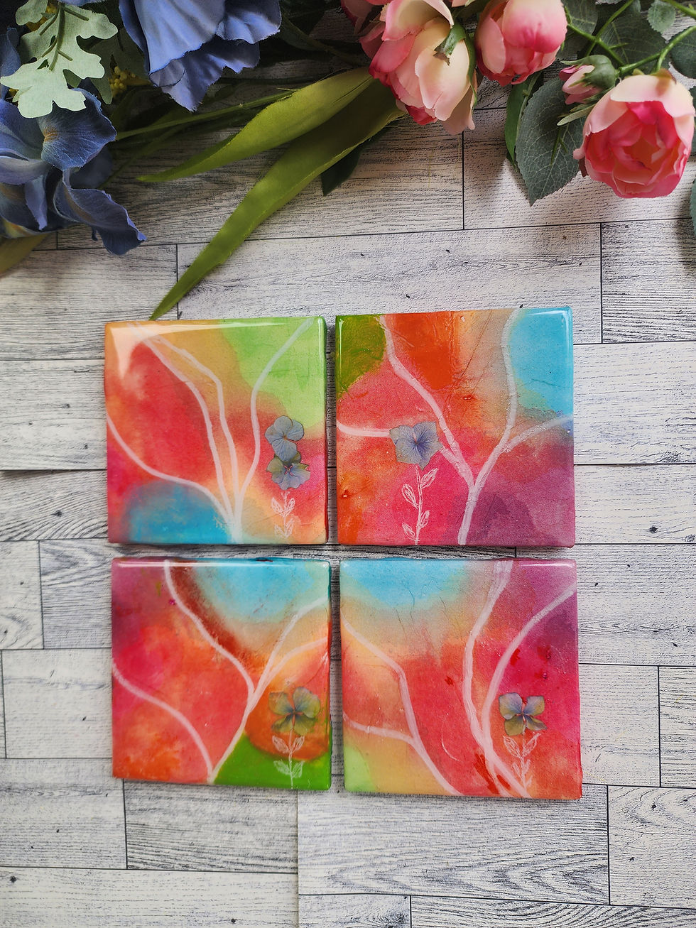 Thumbnail: "Retro 70's Coasters.  Set of 4