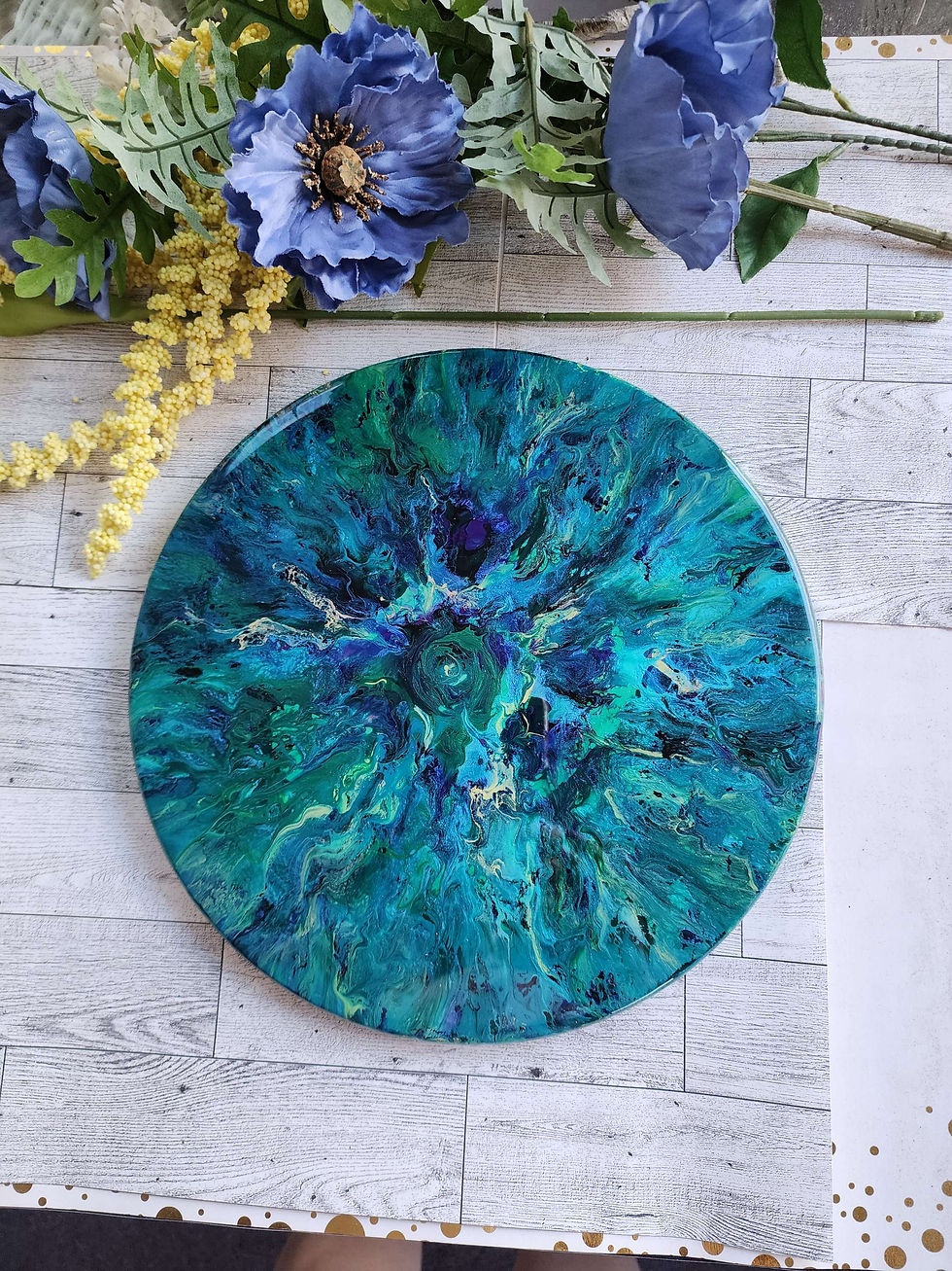 "Green Mambo" Lazy Susan SOLD