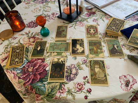 Spread with Cats Rule Tarot Deck