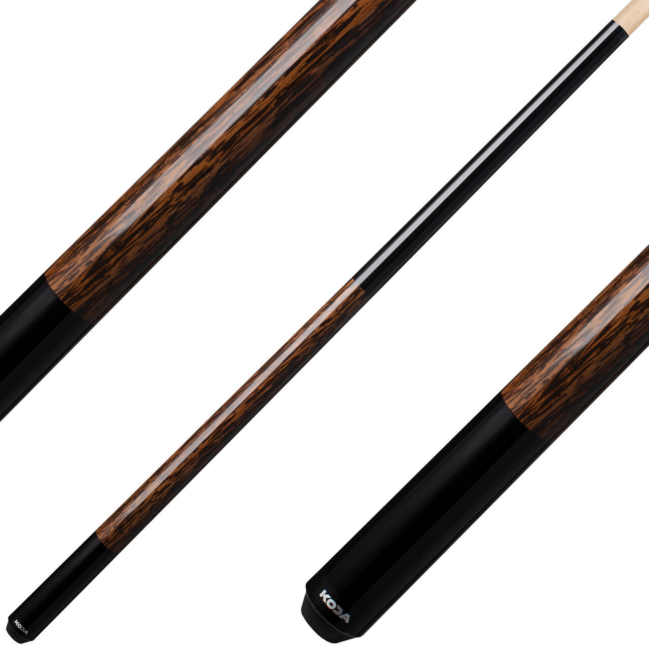 Koda Cue Stick- Sleek Black with Palm Wood Decal Wrap KD20