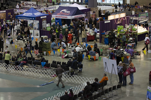 The back-to-back shows attract large crowds and a wide mix of vendors, in addition to conformation, agility, obedience and rally competition.