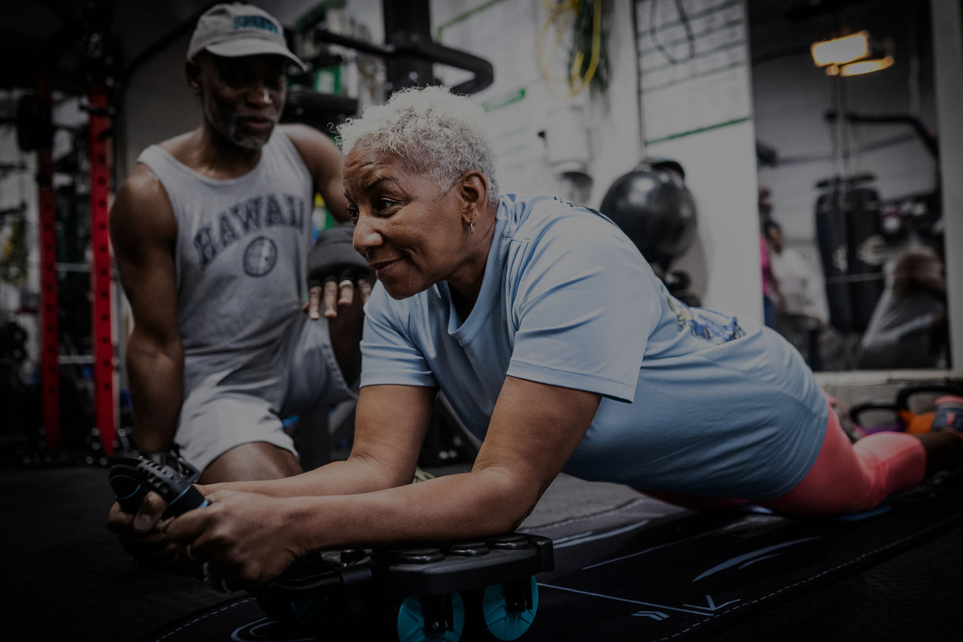 King Cuz training one of his clients