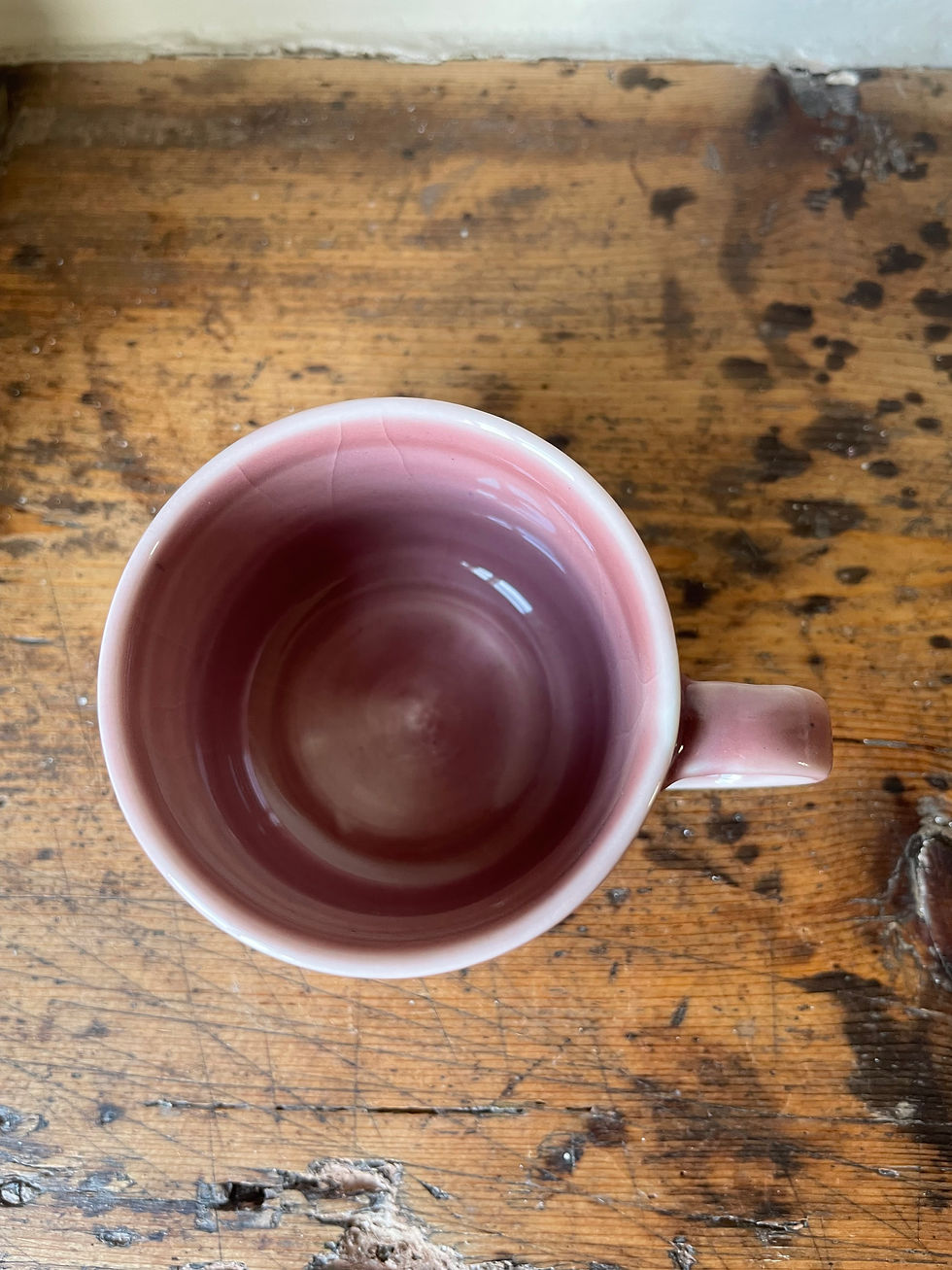 Thumbnail: Short cylindrical ruby porcelain espresso or babycchino cup