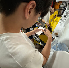 中壢家商AI文創教師研習 印製過程側拍