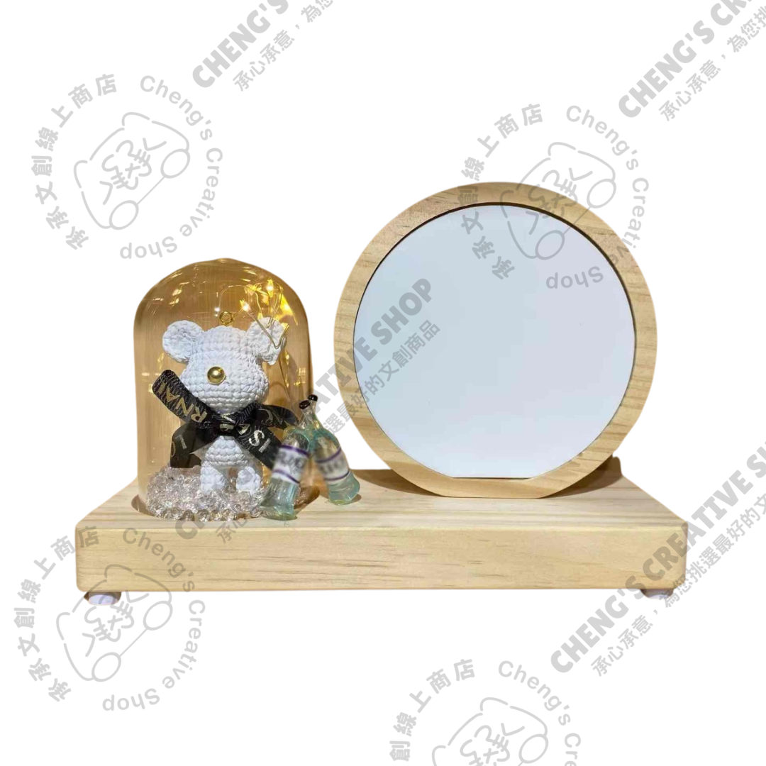 木質底座玻璃擺飾