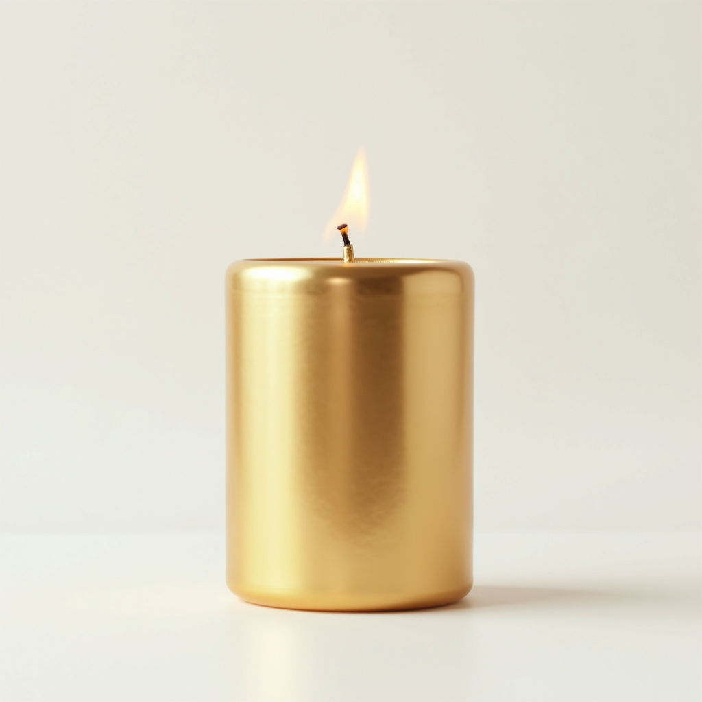 Gold Pillar Candle