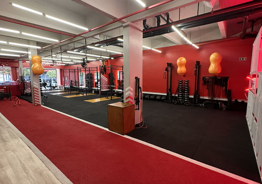 visão completa da área de treino