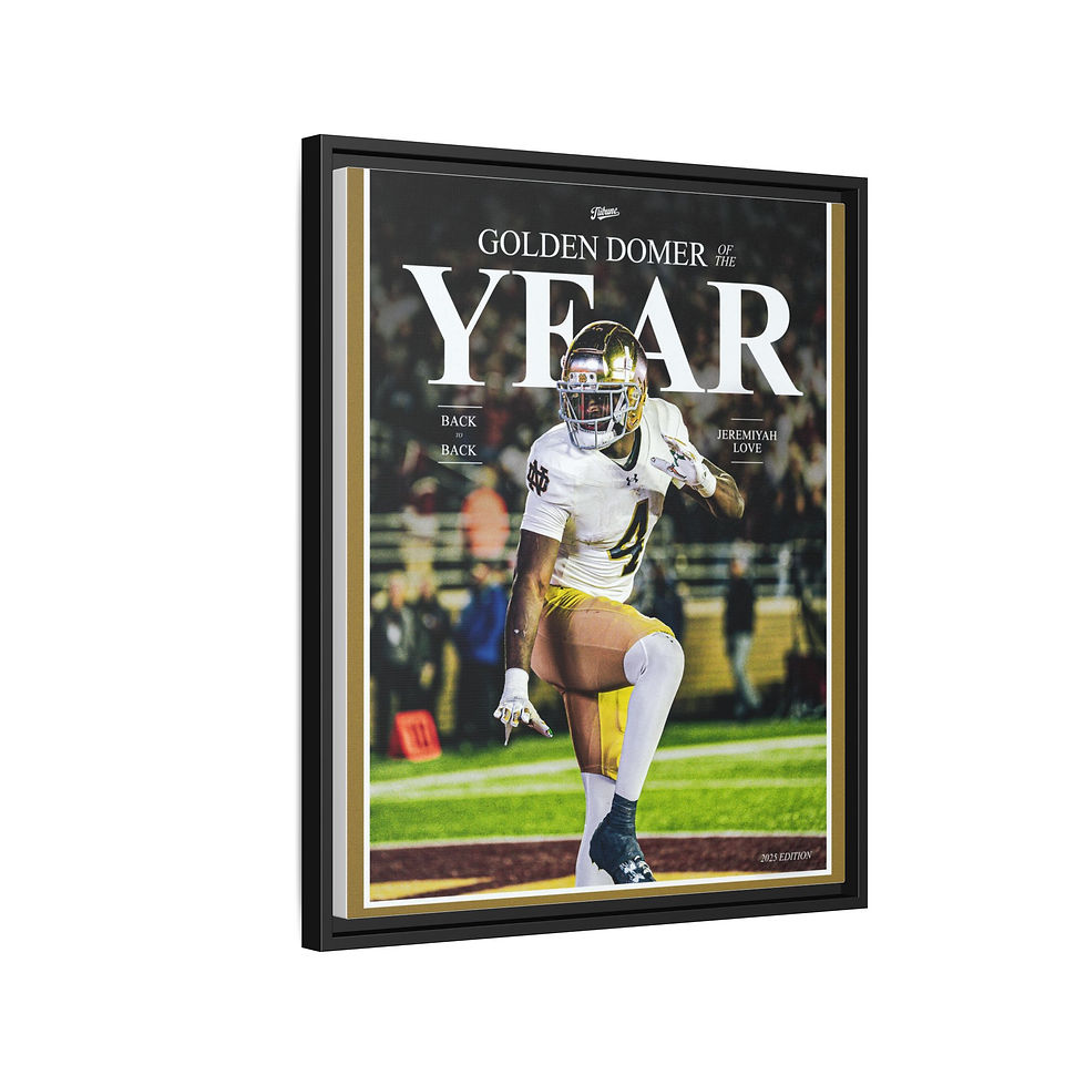 Thumbnail: Golden Domer of the Year Framed Canvas Print