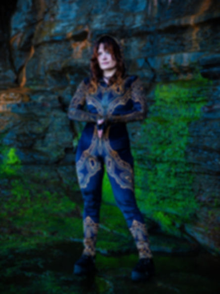 Sacred Tribal - Velvet Hooded Bodysuit