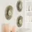 Thumbnail: 3pc Sunburst Wall Mirrors Bronze Effect Decorative Home Decor Round Distressed