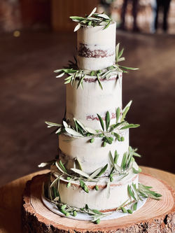 Semi-naked wedding cake