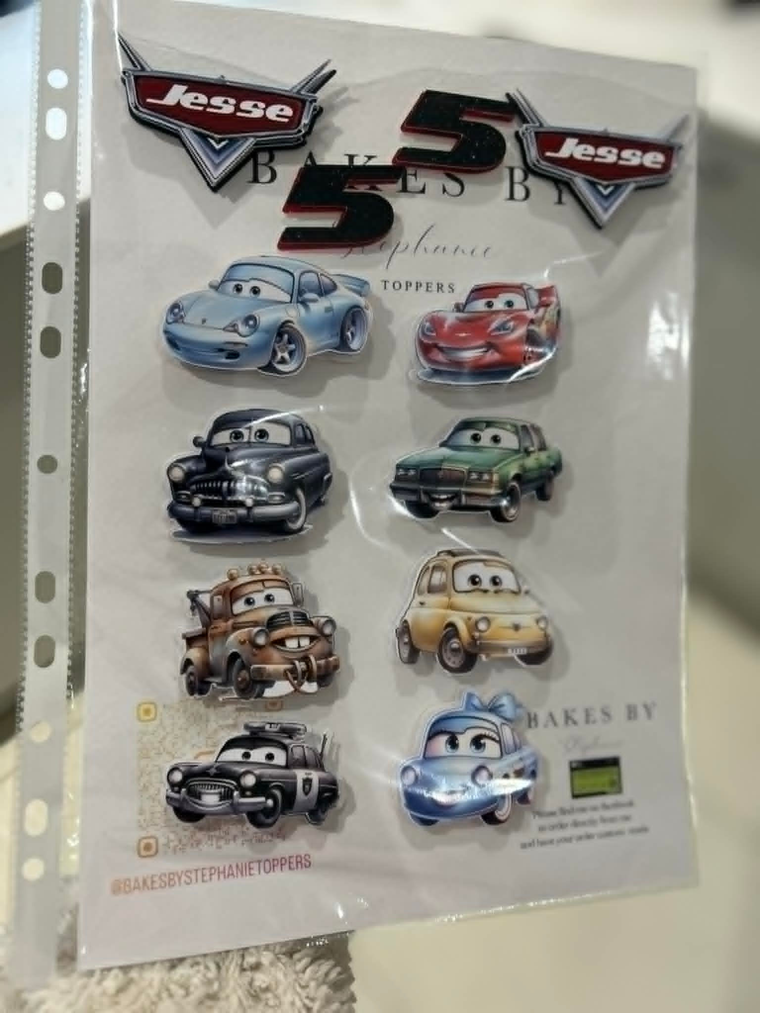 Car Movie Cake Themed Toppers