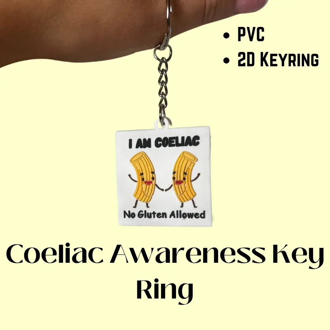 No gluten allowed I am coeliac keychain