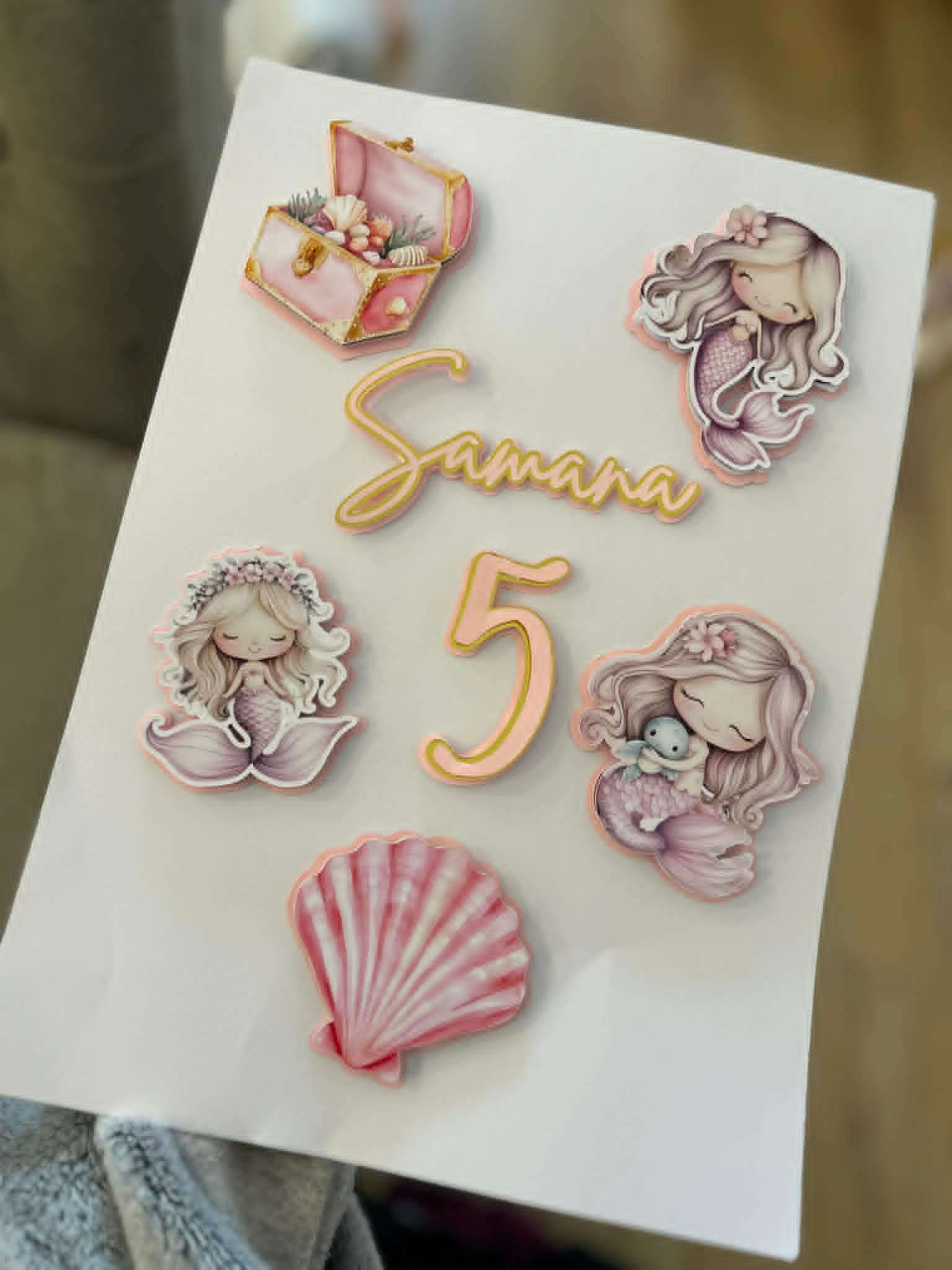 Mermaid Theme Cake Toppers