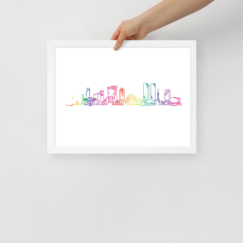 Thumbnail: Tel Aviv short PRIDE - Framed poster