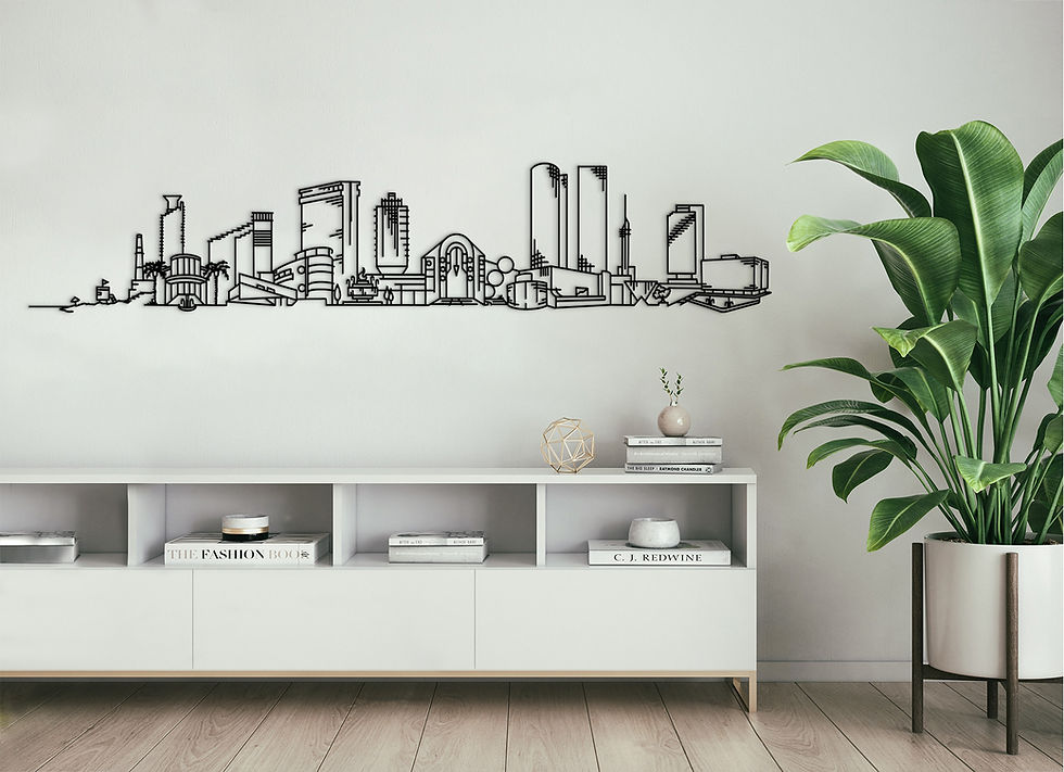 Thumbnail: Tel Aviv Cityscape - Metal art