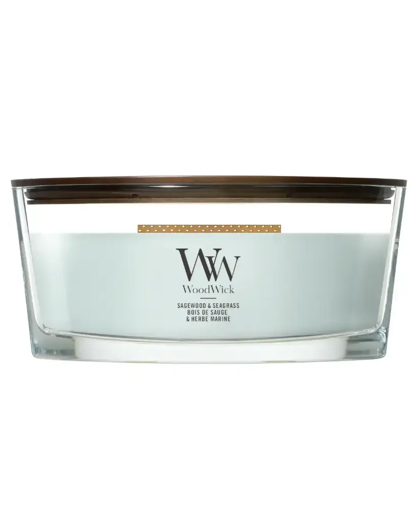 Woodwick Sagewood& Seagrass Elipse Candle
