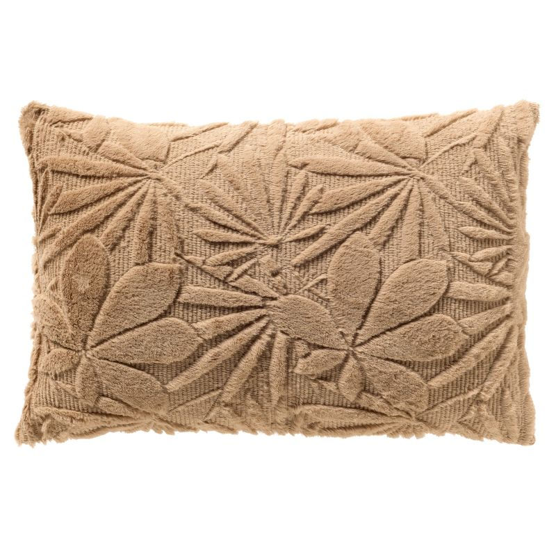 JURRE - sierkussen 40x60 cm - getuft - bladmotief - Irish Cream - beige