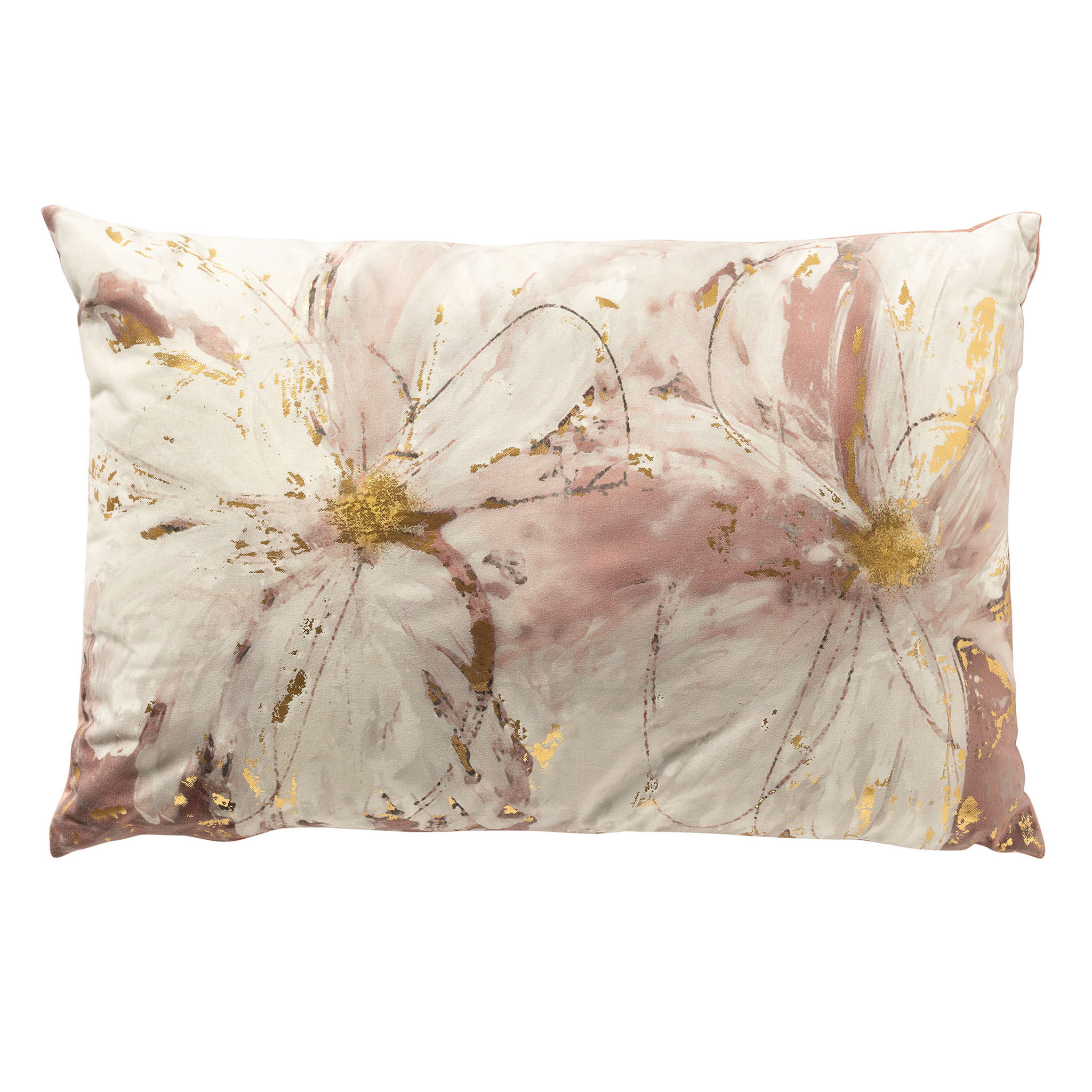 SUSANNA - sierkussen 40x60 cm - bloemenmotief - Rose Tan - roze
