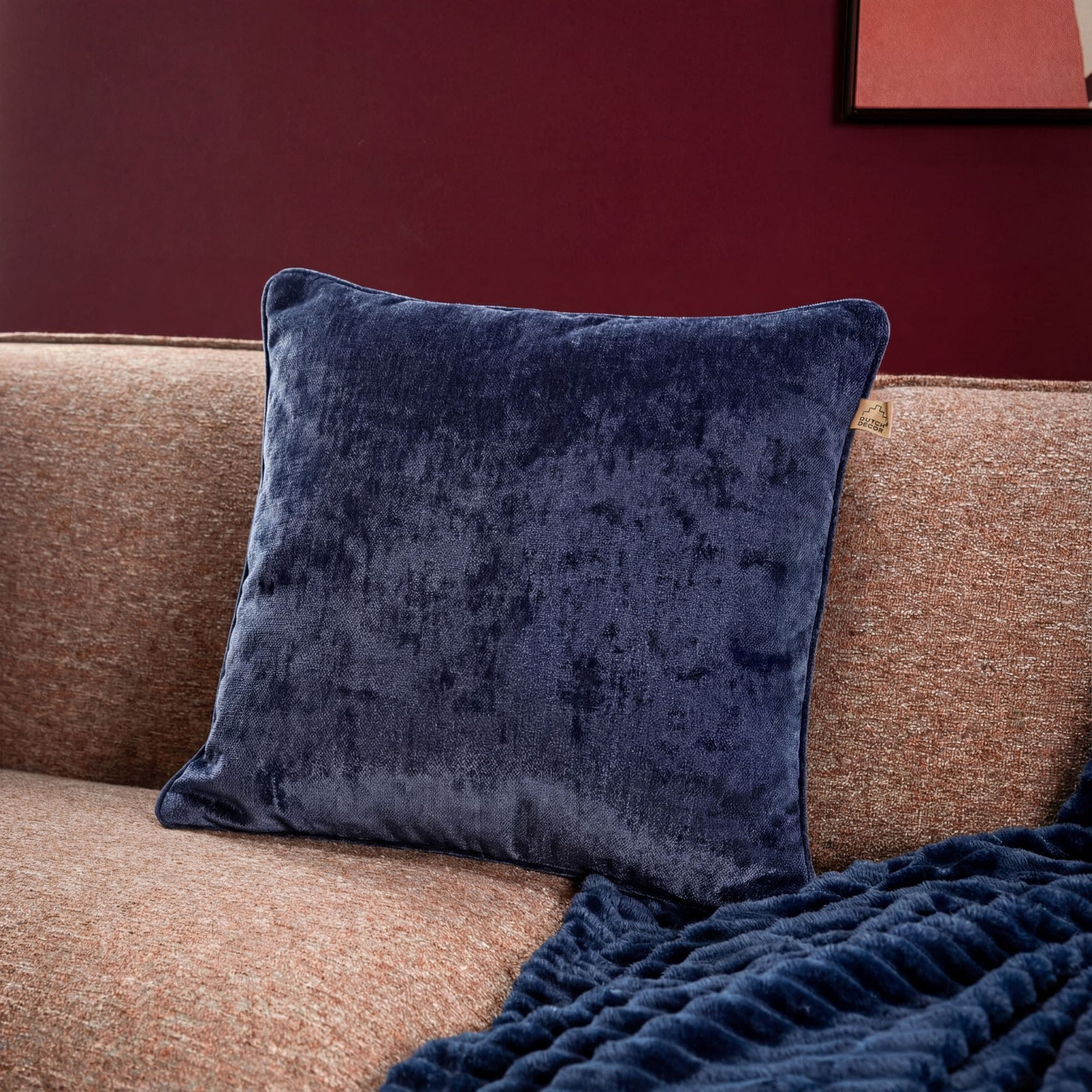 Dutch Decor Sierkussen Lewy 45x45 cm Insignia blue