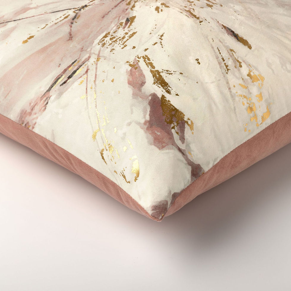 Thumbnail: Sierkussen Susanna 40x60 cm - bloemenmotief - Rose Tan - roze