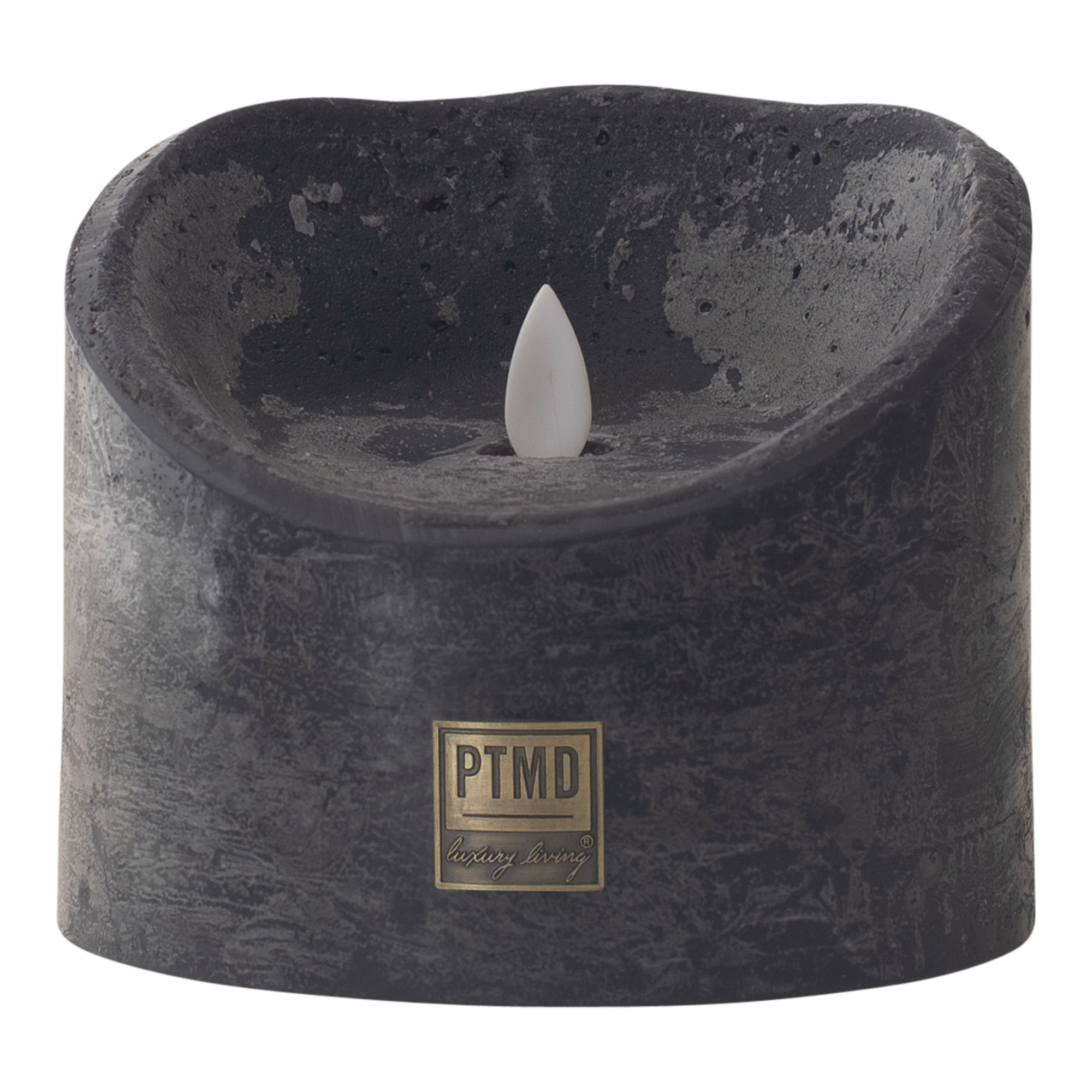 PTMD LED Candle moveable flame rustiek black XL