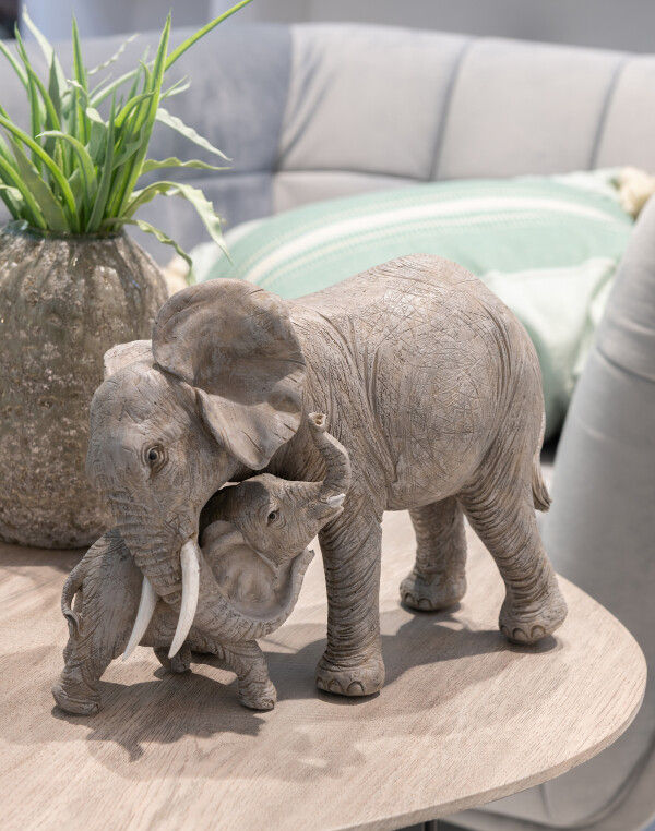 Olifant Knuffel Poly Grijs