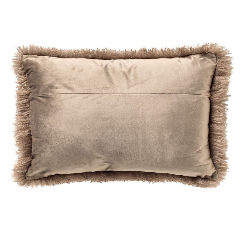 IBBY - sierkussen 40x60 cm - gerecycled - fluffy - Driftwood - taupe