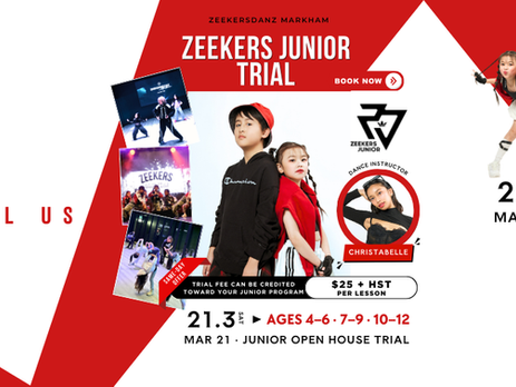 Zeekers Junior Open House Trial is on Mar 21 ⚡️