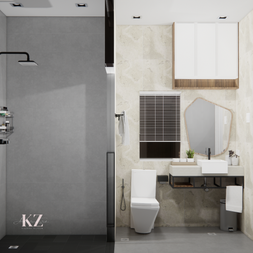 BATHROOM AND LAUNDRY AREA