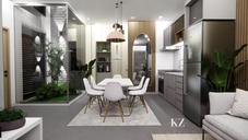 LIVING ROOM AND KITCHEN