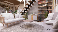 LIVING ROOM AND KITCHEN