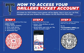 2021 Tulsa Drillers Ticket Mailers