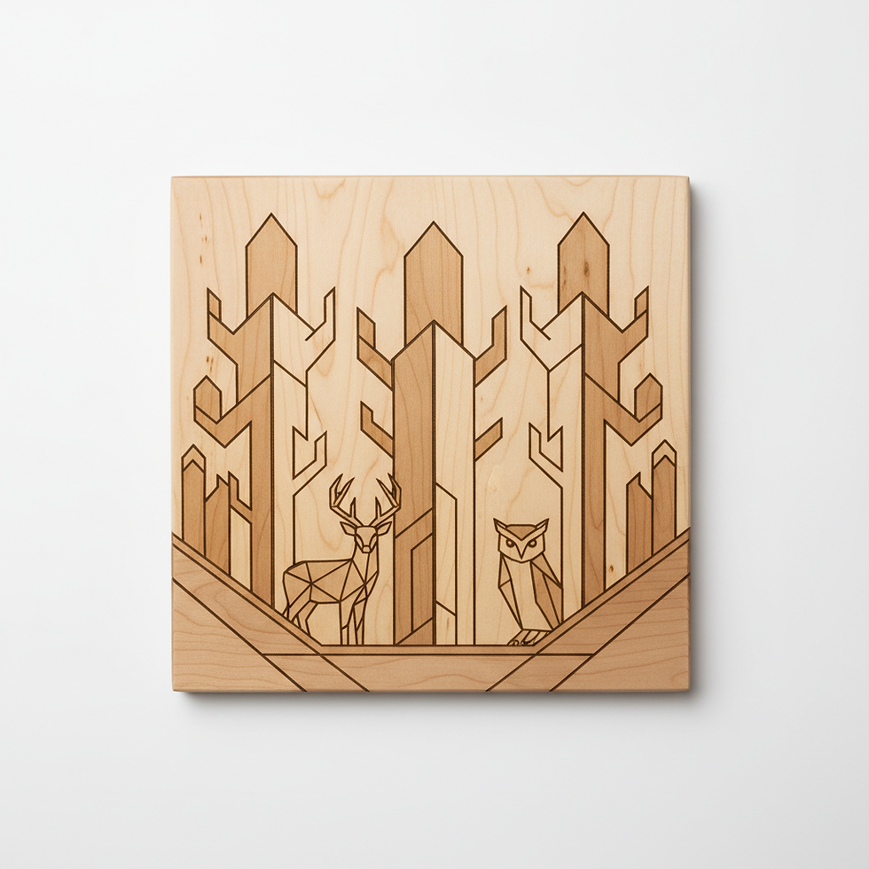 Geometric Woodland Art