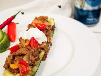 Low Carb Zucchini Taco Boats