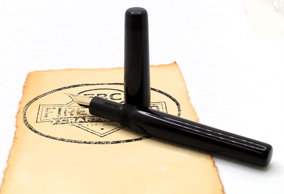 Thumbnail: Handmade Fountain Pen – Carbon Black    BFP8