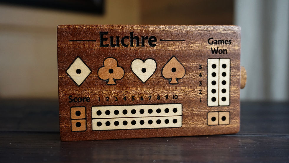 Thumbnail: Wooden Euchre Scoreboard