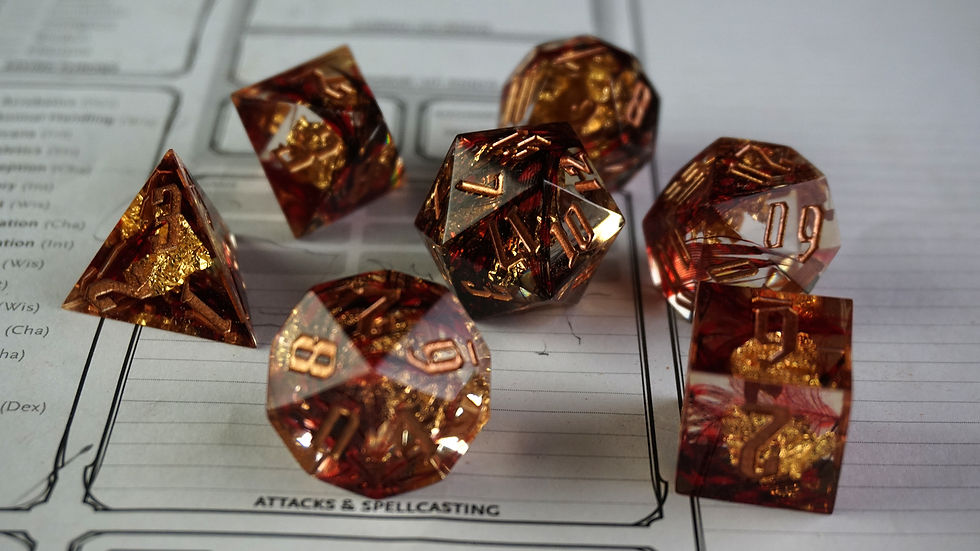 Thumbnail: Ignition of Wrath Polyhedral Dice