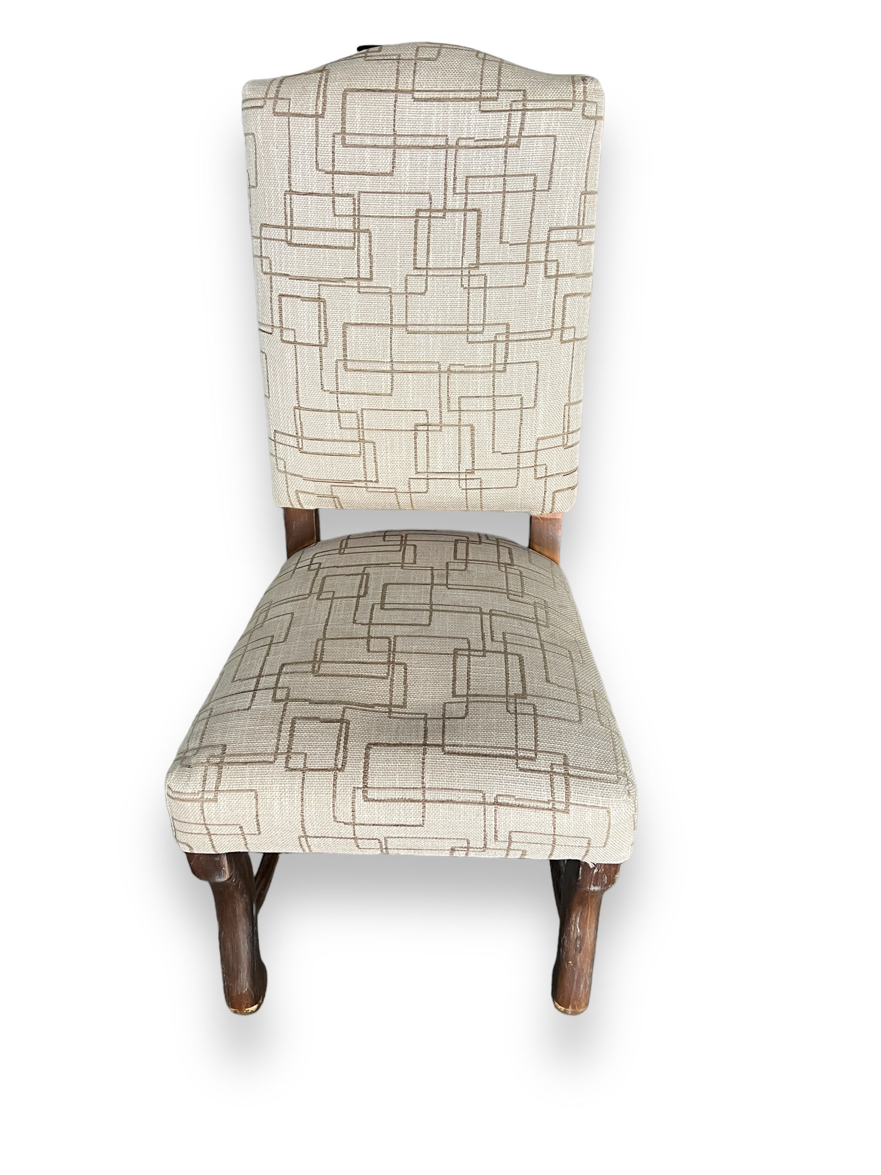 SET OF 6 UPHOLSTERED DINING CHAIRS